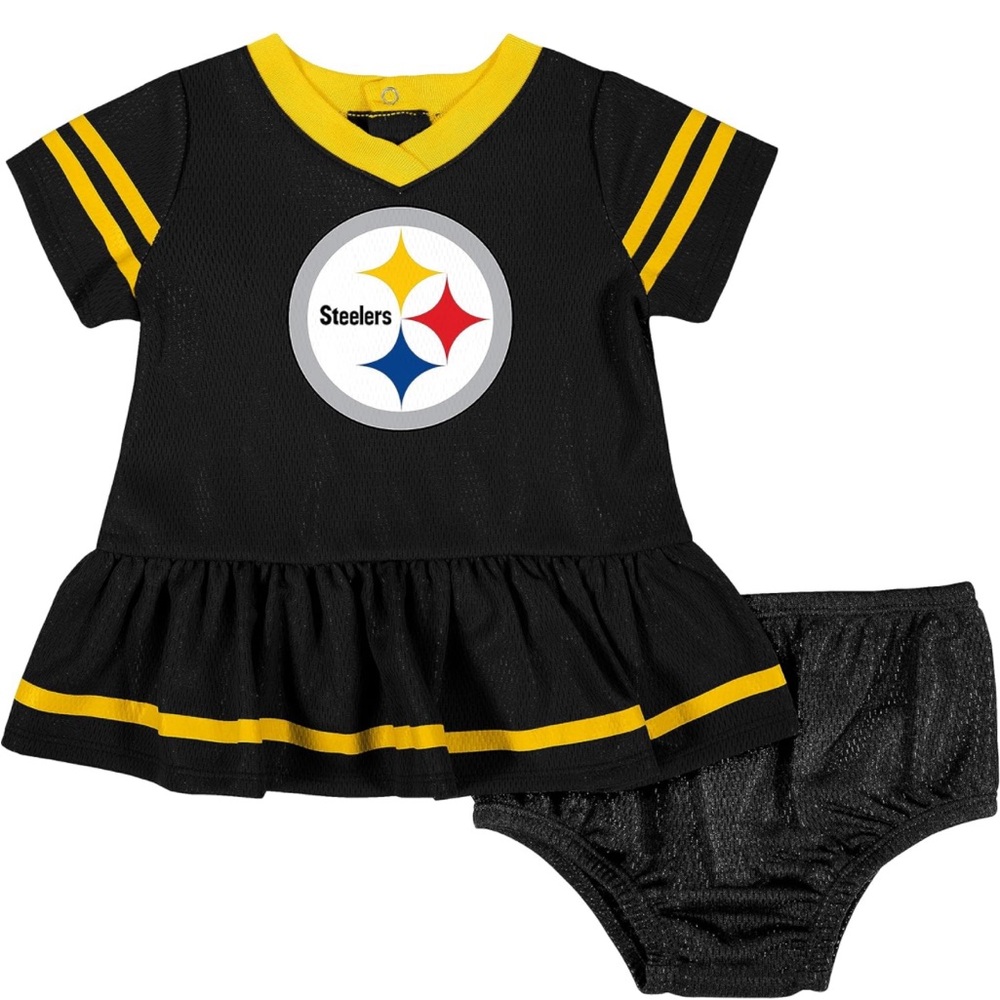 Steelers toddler cheerleading outfit with bloomers